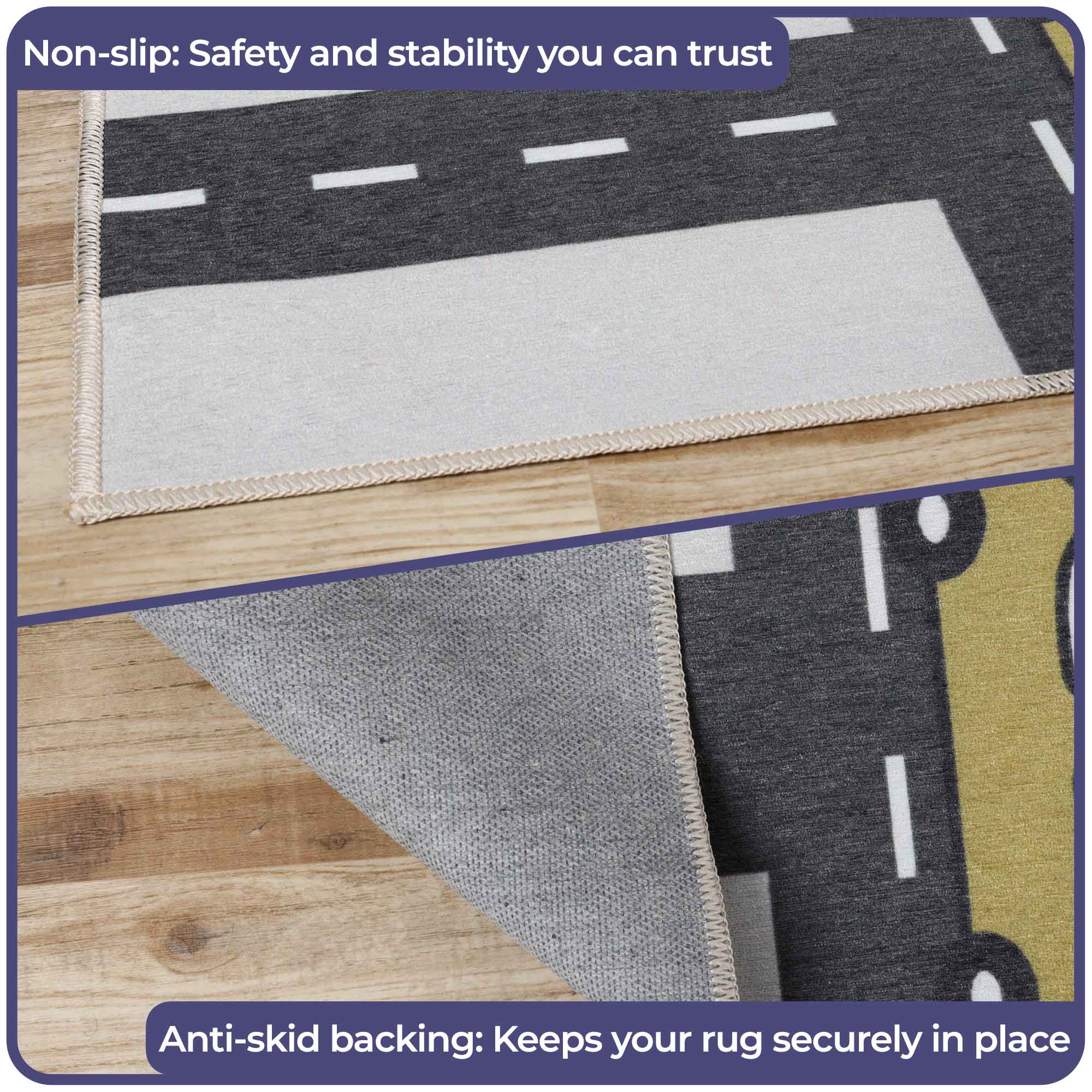 Non-Slip Washable Kids Playroom Rug - Soft Indoor Nursery Carpet for Toddler Safety, Play Area & Daycare Flooring - Perfect for Playrooms, Bedrooms, and Daycare Centers