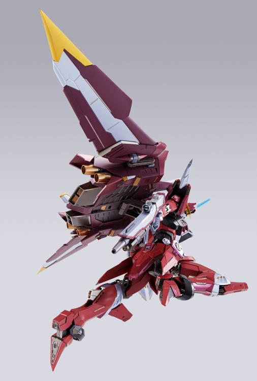 Bandai Metal Build Gundam SEED Justice Gundam Action Figure - High-Quality Collectible Model Kit for Anime Fans & Gundam Enthusiasts - Perfect for Display, Collection, and Role-Playing Battles