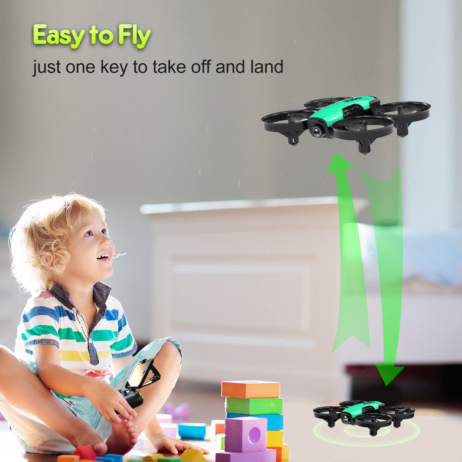 **Loolinn Mini Drone with HD Camera - Remote Control Quadcopter for Kids, 90° Adjustable Camera, Safety Guards, Photos & Videos - Perfect Gift for Boys & Girls (Indoor & Outdoor Play, Birthday Gifts, STEM Learning)**
