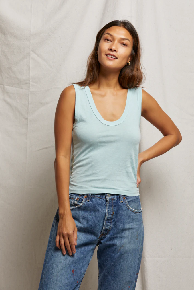 Best Women's Ribbed Scoop Neck White Tank Top - Soft & Stretchy Casual Tee for Summer, Layering, and Everyday Wear