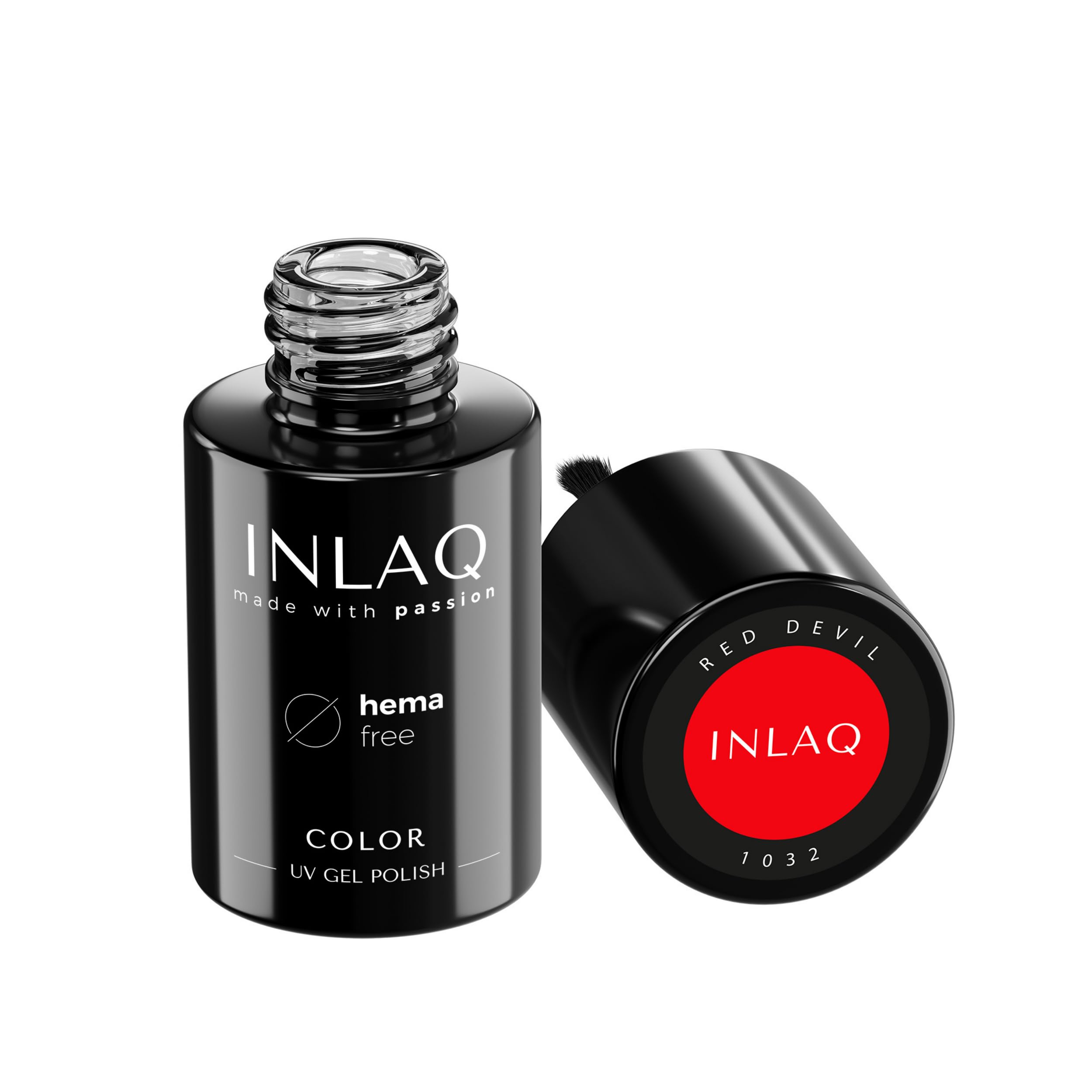 INLAQ® HEMA-Free Semi-Permanent Nail Polish | UV Gel Nail Color - Red Devil | Long-Lasting Salon-Quality Manicure for Parties, Weddings & Special Occasions