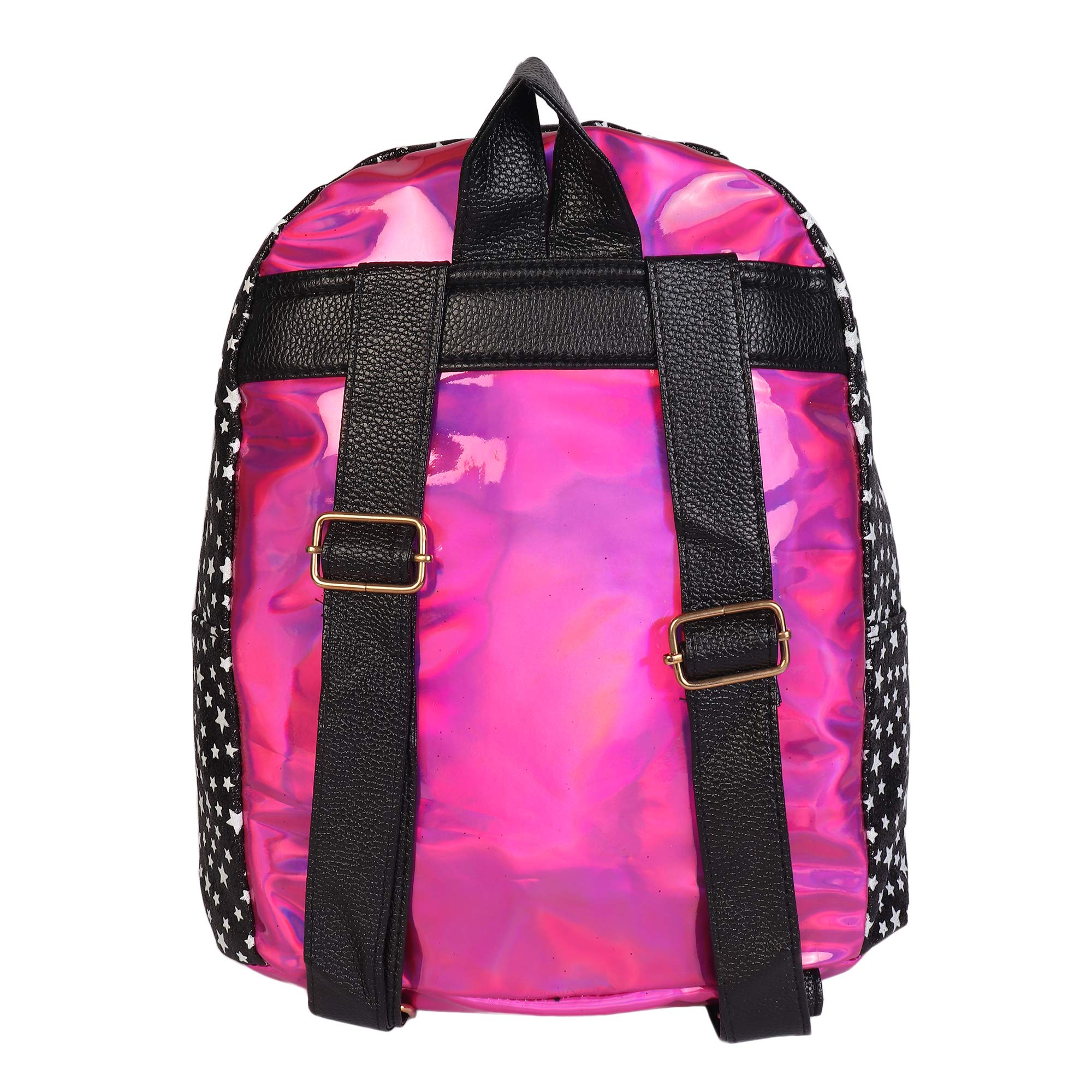 Kidoonz Shiny PU Backpack for Women, Girls & Kids - Golden Travel Bag, School Backpack for Daily Use, Commuting, and Outdoor Activities