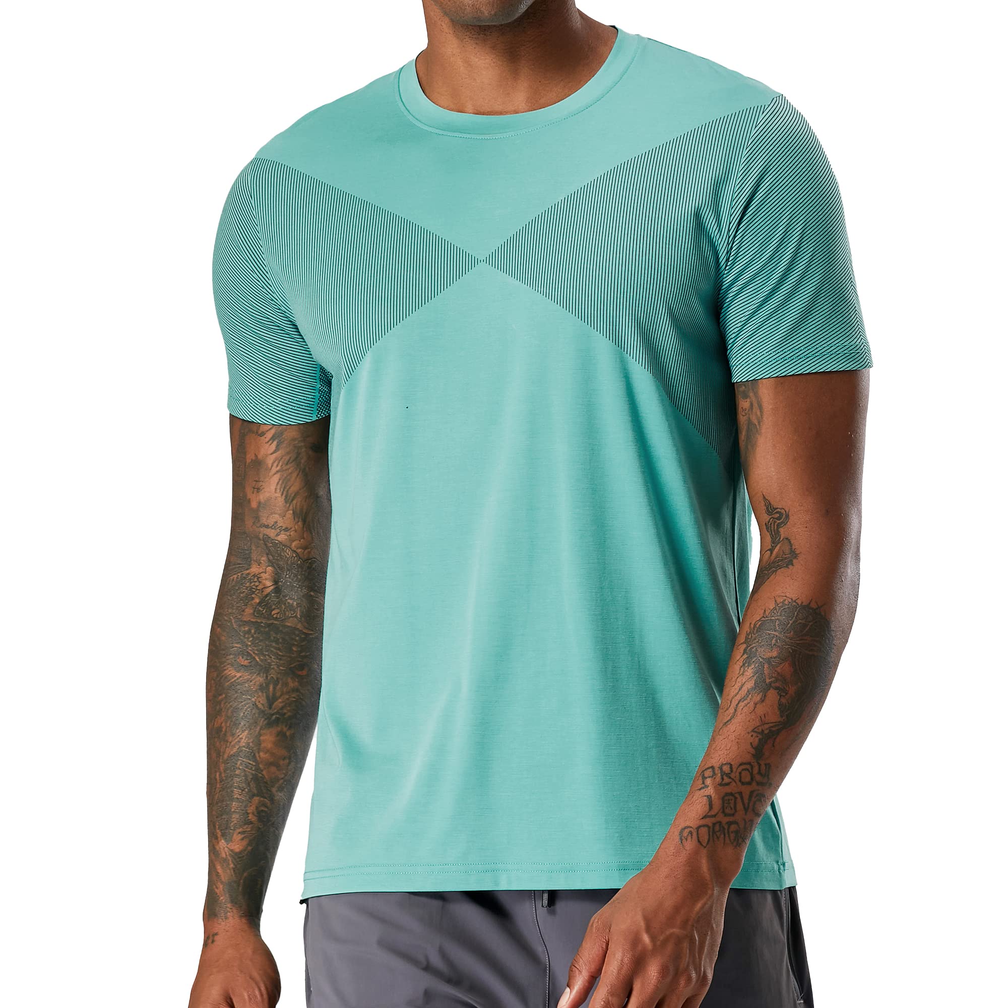 Best Men's Workout Shirts - Moisture Wicking Dry Fit Short Sleeve Crew Neck T-Shirts for Gym, Running & Outdoor Activities