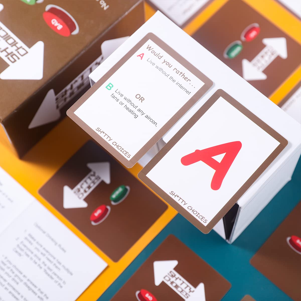 Shitty Choices Card Game - Fun Adult & Family Party Card Game for Game Nights, Social Gatherings & Drinking Games | Hilarious Conversation Starter for Parties