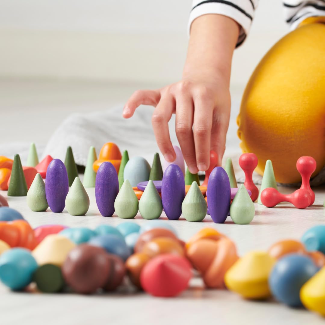 TickiT Wooden Treasures Starter Set - Natural Wooden Sensory Toys for Toddlers & Kids - Montessori Learning & Early Childhood Development - Perfect for Home, Classroom & Playroom