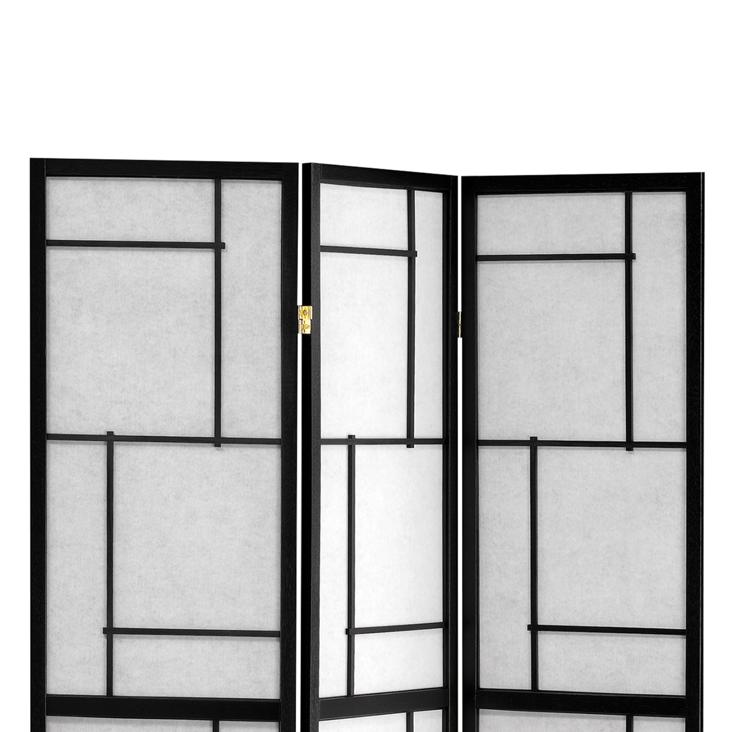 Stylish Black Room Divider by Benzara - Perfect for Home Office, Living Room & Bedroom Privacy