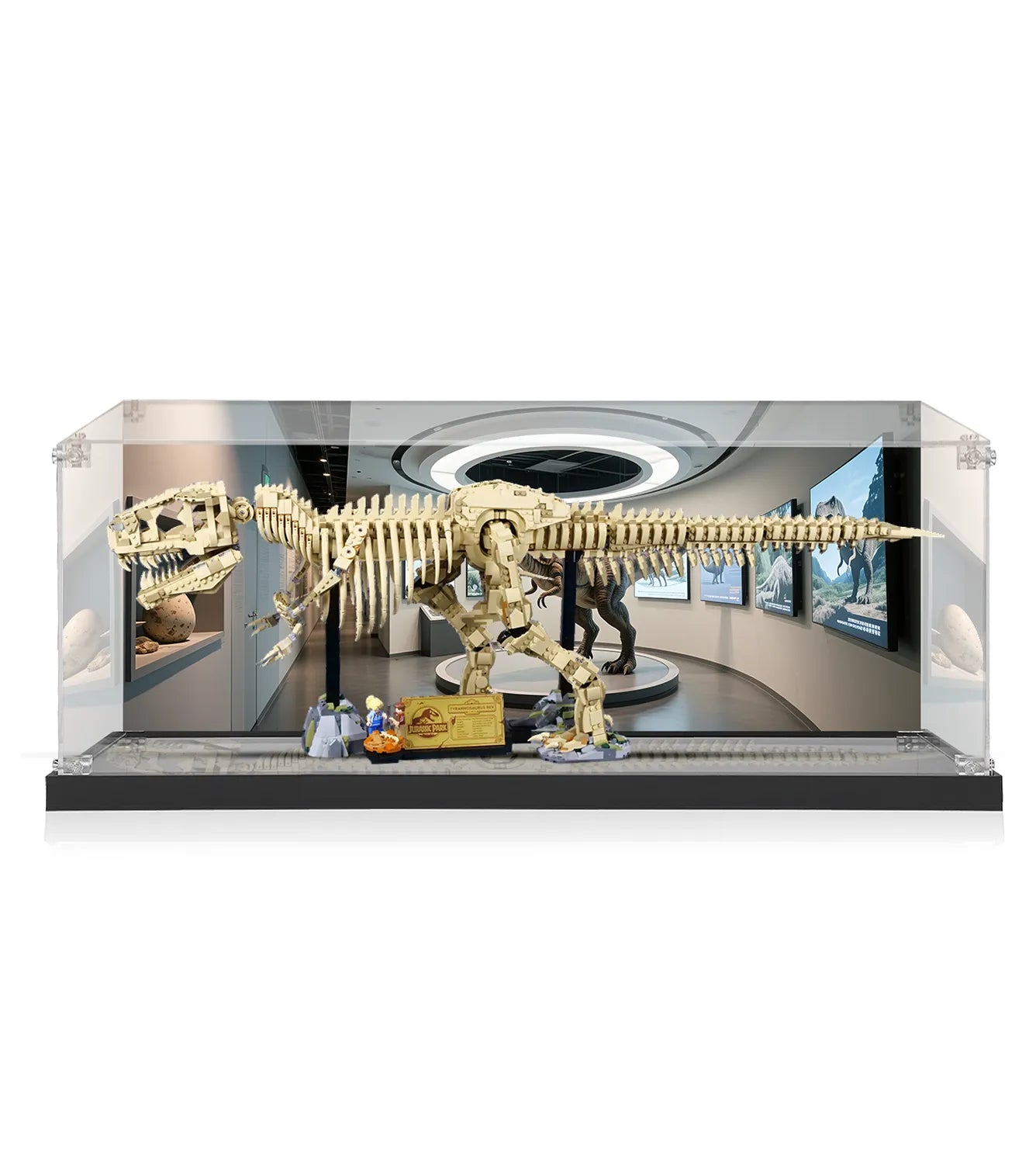 LEGO® Jurassic World™ Dinosaur Fossils Display Case for T-Rex 76968 - Premium Acrylic Showcase for Collectible LEGO Sets | Perfect for Home Decor, Office Display & Gift for LEGO Fans