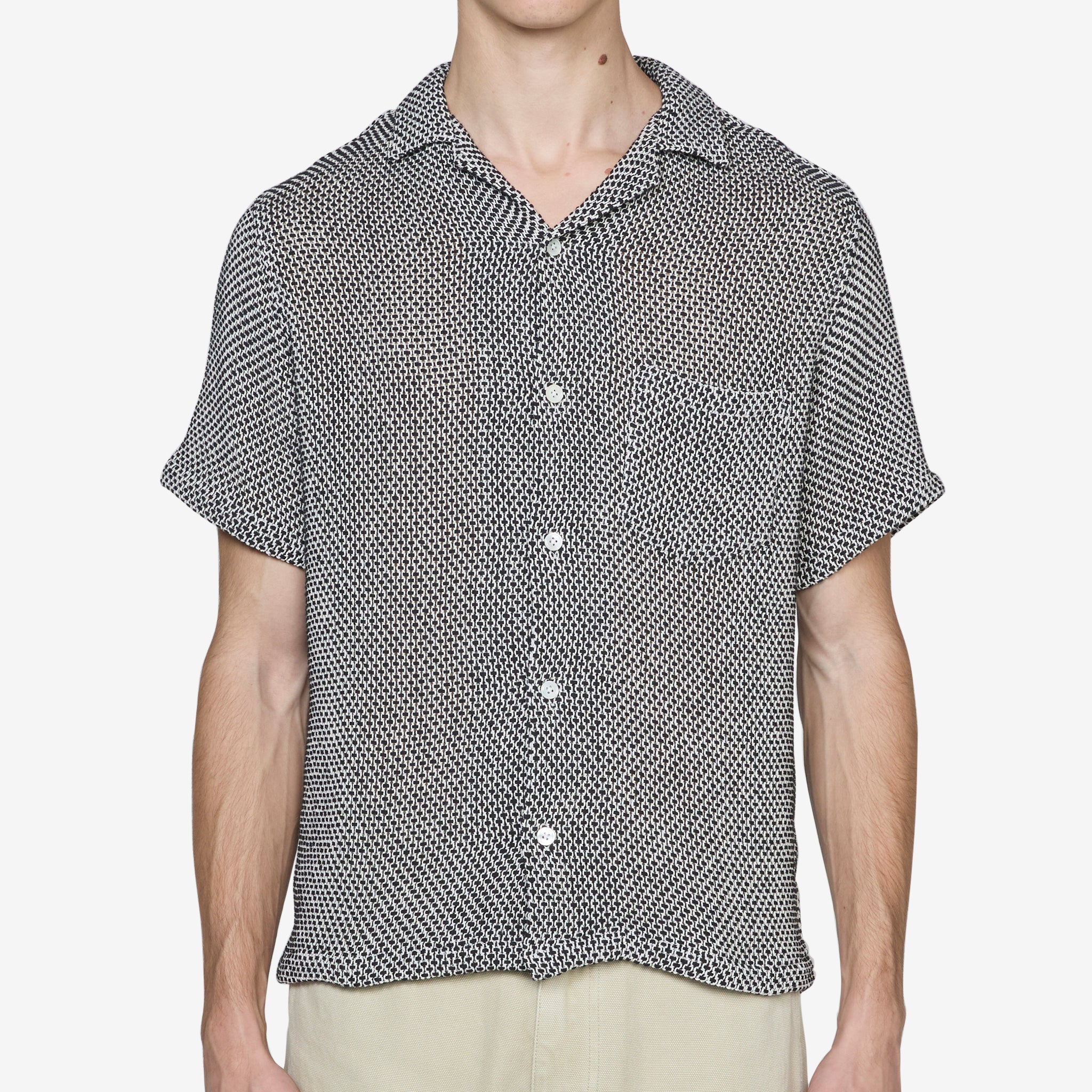 Premium Agora Knit Shirt for Men - Soft Breathable Cotton Crewneck T-Shirt in Black - Perfect for Casual Wear, Office & Everyday Outfits