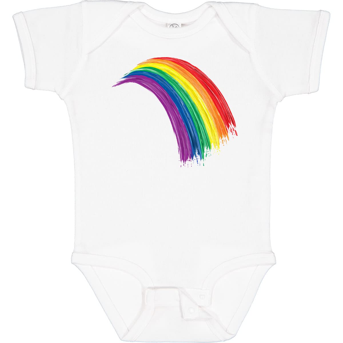 Inktastic Pride Rainbow Paint in Oils Baby Bodysuit - Soft Cotton Unisex Infant Onesie for LGBTQ+ Celebrations, Pride Parades & Everyday Wear