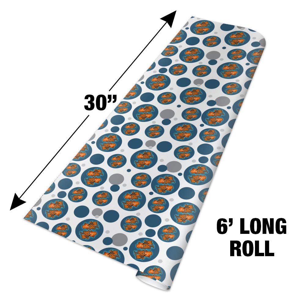 Japanese Goldfish Gift Wrap Wrapping Paper Roll - 15.7 x 118 Inch Decorative Craft Paper for Birthday, Wedding, Christmas Presents & DIY Scrapbooking