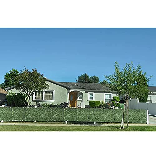UV Protected Artificial Ivy Privacy Fence Screen - 1.5x8m Realistic Hedge Wall Covering for Outdoor Garden, Yard & Patio Decor | Durable Weatherproof Fencing Solution (Model G01210)