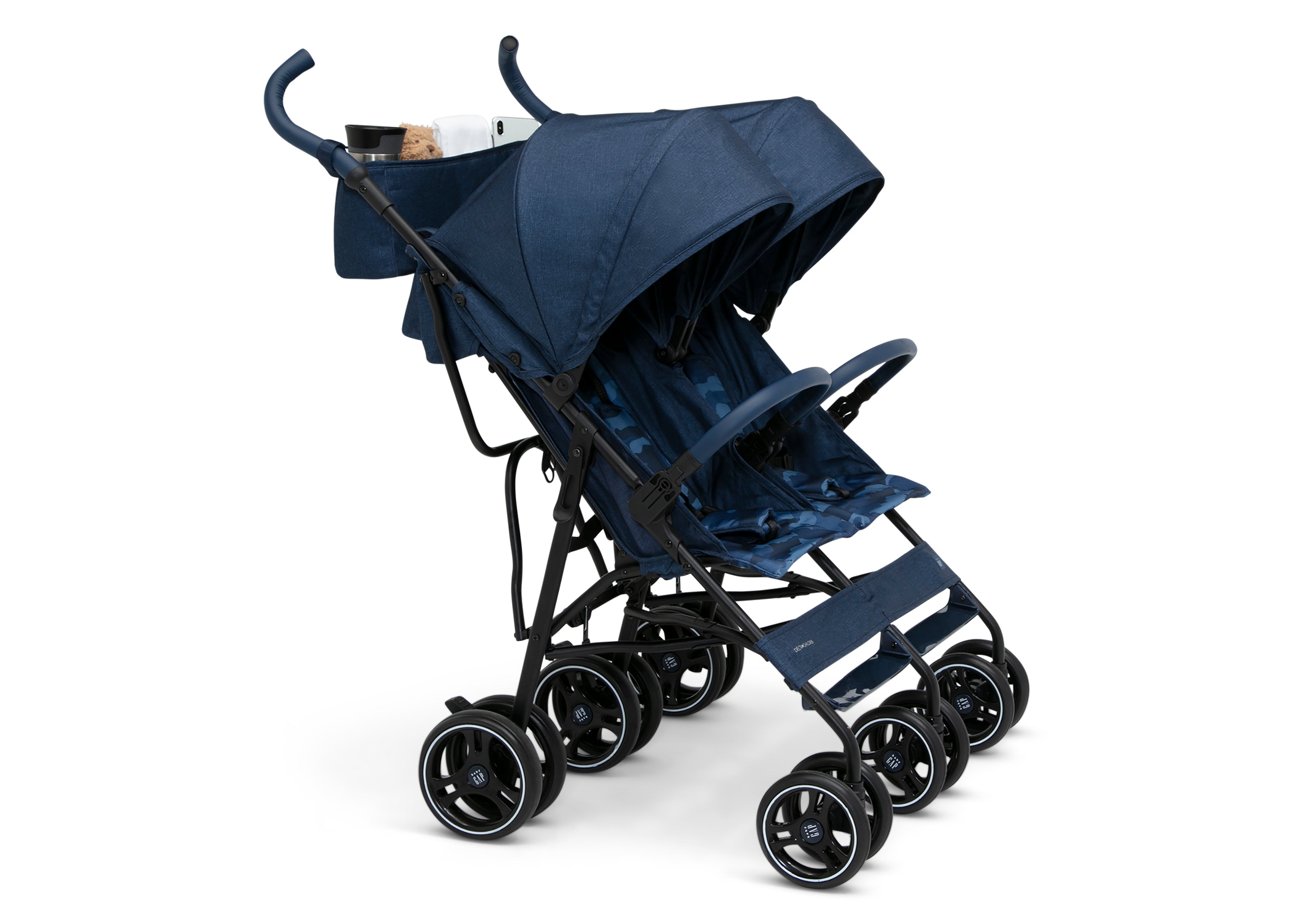 BabyGap Classic Parent Organizer for Double Stroller - Convenient Storage for Diapers, Bottles & Essentials - Perfect for Shopping, Travel & Family Outings