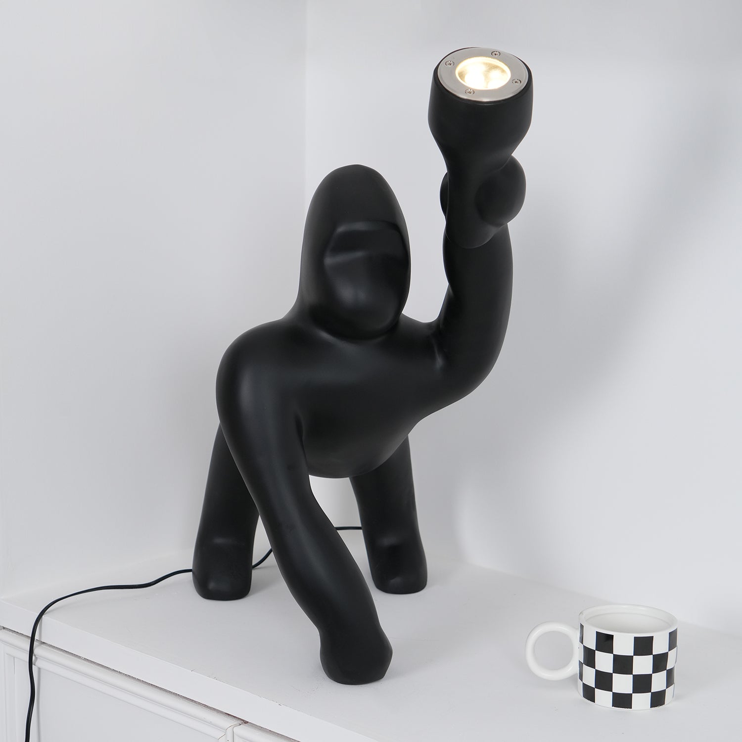 Modern Kong Floor Lamp - Adjustable LED Standing Light for Living Room, Bedroom & Office - Dimmable Brightness, Energy Efficient Lighting for Home Decor & Reading