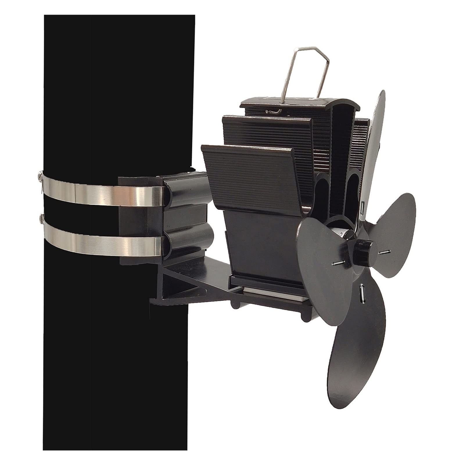4-Blade Heat Powered Fireplace Fan - Quiet Eco-Friendly Stove Fan for Wood Burners & Log Stoves - Perfect for Home Heating & Energy Efficiency