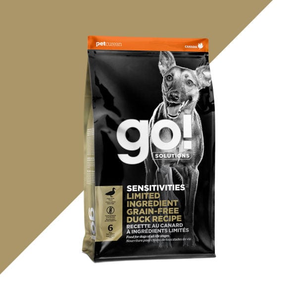 Go! Solutions Sensitivities Limited Ingredient Grain-Free Duck Recipe Dry Dog Food - Hypoallergenic & Digestive Support for Dogs with Food Allergies - Perfect for Sensitive Stomach & Skin Health