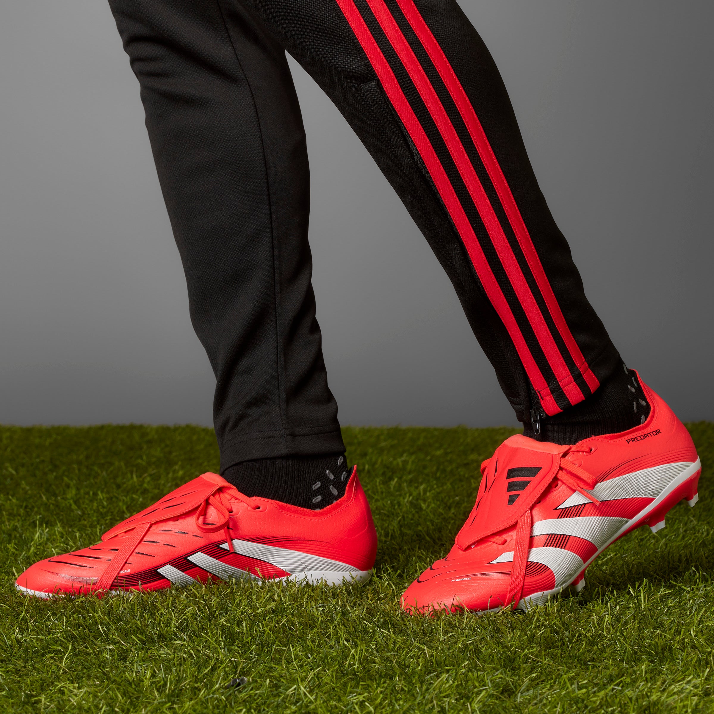 Adidas Predator League FG Soccer Cleats - Fold Over Tongue for Comfort (Lucid Red/White/Core Black) | Perfect for Competitive Matches & Training Sessions