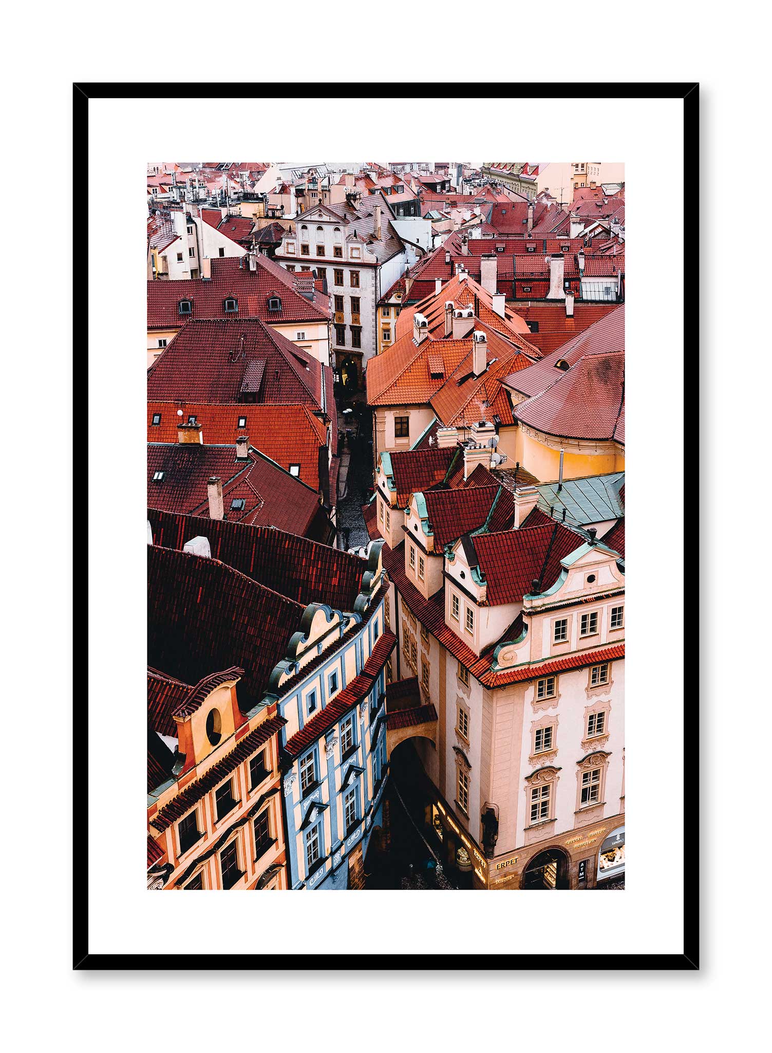 Prague from Above - Stunning Aerial View Poster - Perfect for Home & Office Decor, Wall Art, Gifts