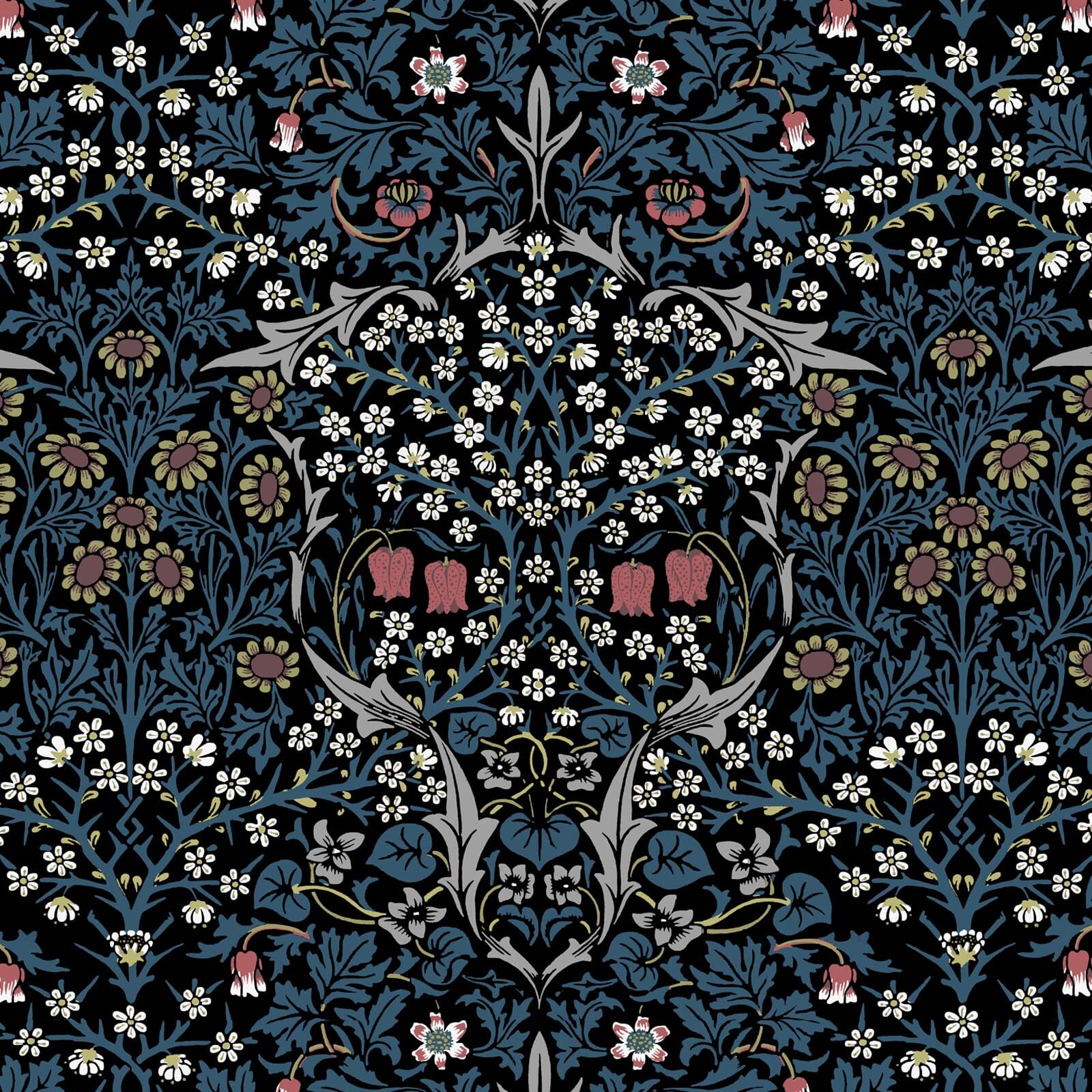 BLACKTHORN Teal Wallpaper Sample - Premium Peel & Stick Removable Wallpaper for Bedroom, Living Room, and Nursery Decor
