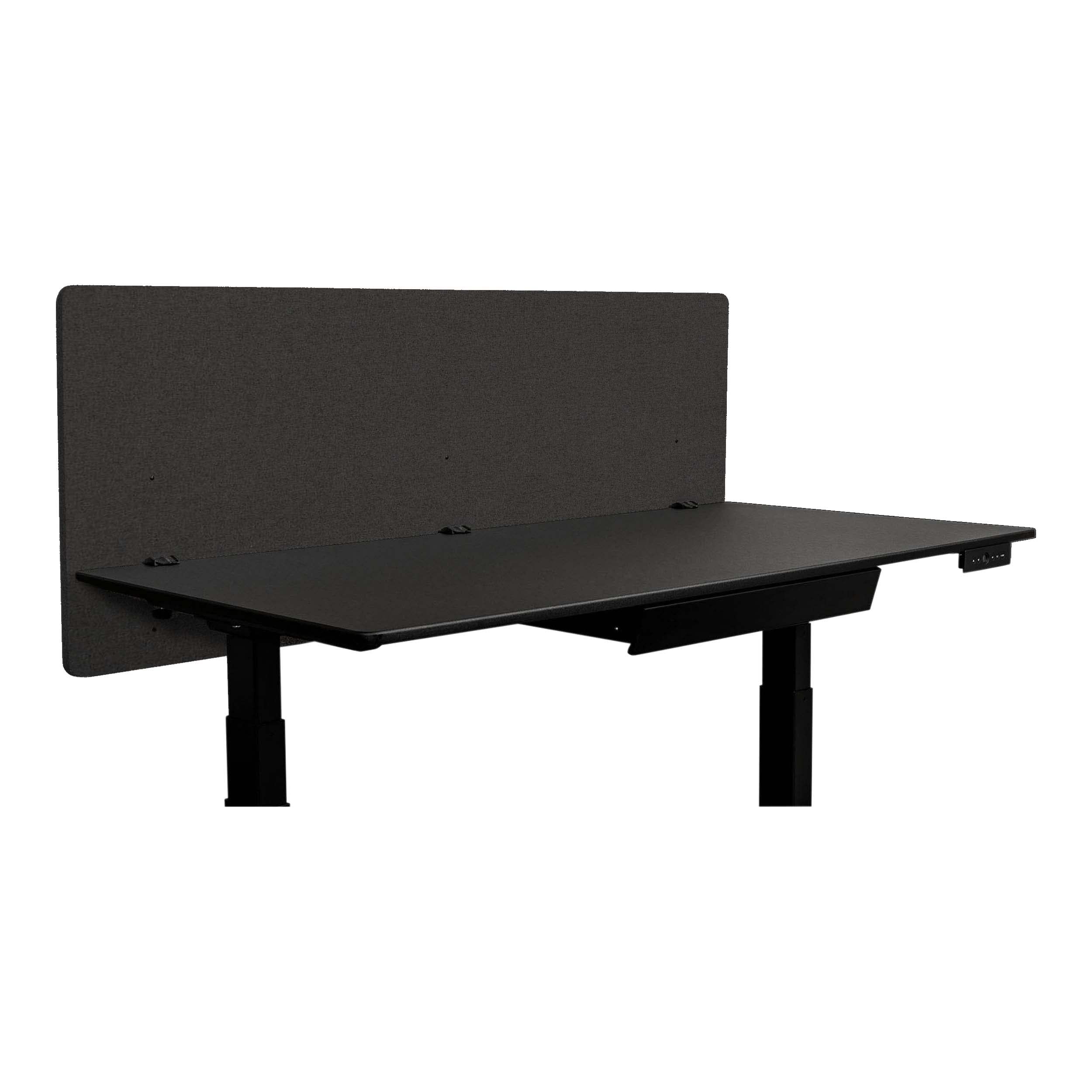 ReFocus Clamp-On Acoustic Desk Divider Privacy Panel - Noise Reducing & Visual Privacy Screen for Stand Up Desks (Ash Gray, 59