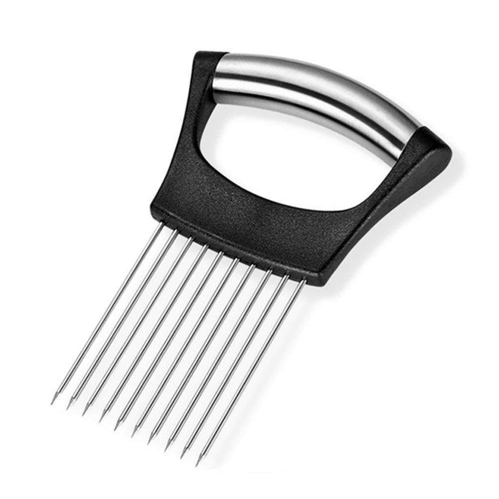 KRONDO Onion Slicer & Vegetable Cutter - Stainless Steel Kitchen Gadget for Slicing Onions, Fruits, Lemons & Meat - Perfect for Meal Prep, Salads & Cooking - 1 PC