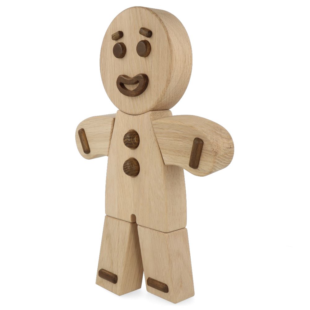 Natural Oak Gingerbread Man Cookie Cutter - Large Size for Holiday Baking, Christmas Decor, and DIY Crafts