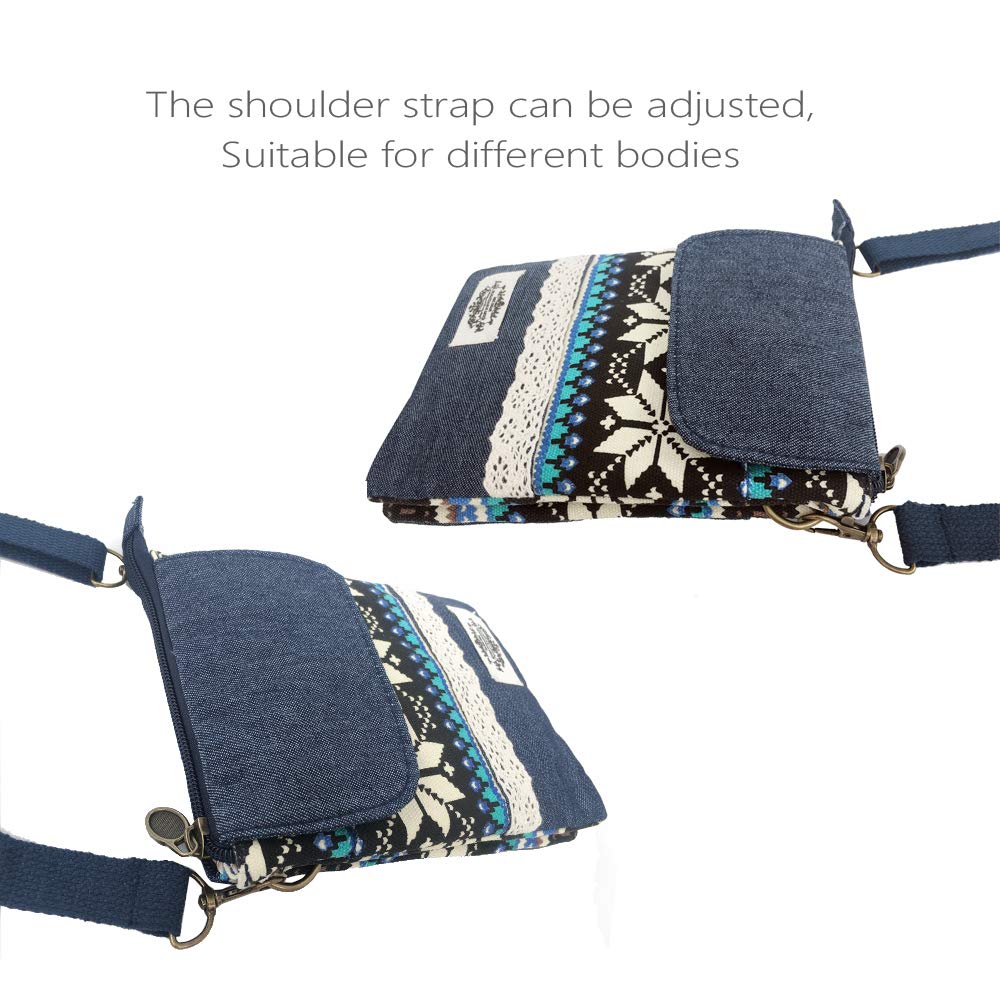 Stylish Canvas Crossbody Phone Purse for Women & Teens - Roomy Wallet Bag with Adjustable Shoulder Strap | Perfect for Shopping, Travel & Daily Essentials