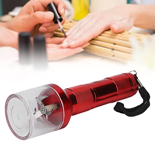 Electric Nail Powder Mixer & Spice Grinder - USB Rechargeable Aluminum Herb Crusher for Tobacco, Spices & Cosmetics - Perfect for Home Kitchen, Salon & DIY Projects (Red)