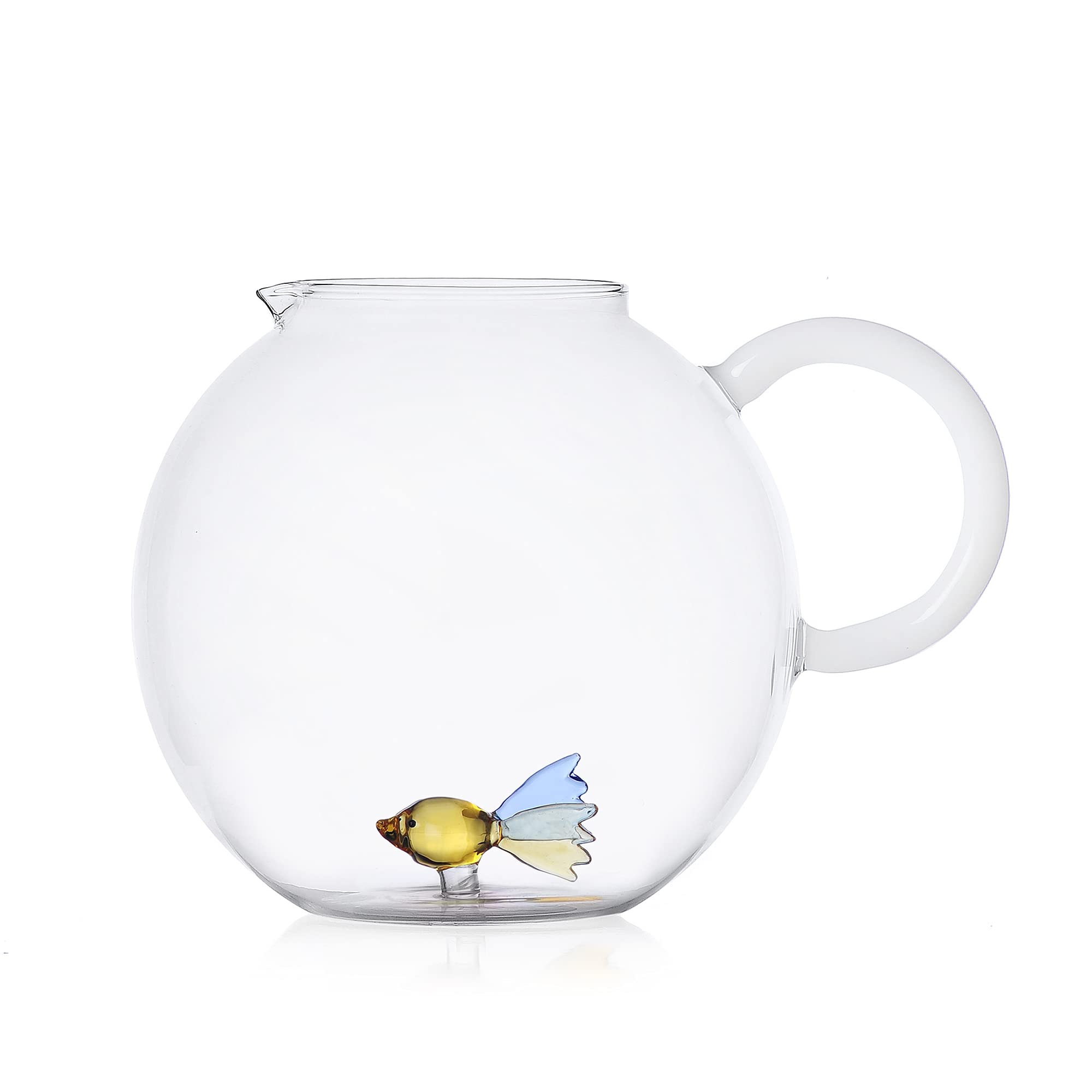 Colorful Fish Glass Pitcher - Elegant Handmade Pitcher for Water, Juice & Iced Tea - Perfect for Home, Restaurant & Party Decor