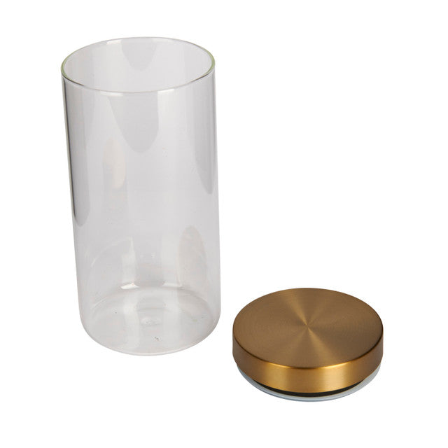 Premium Airtight Glass Food Storage Jars with Brass Lids - 32oz Set of 4 for Kitchen Pantry Organization, Dry Goods, Coffee, Tea & Spices | Eco-Friendly, Leakproof Containers for Meal Prep & Bulk Food Storage