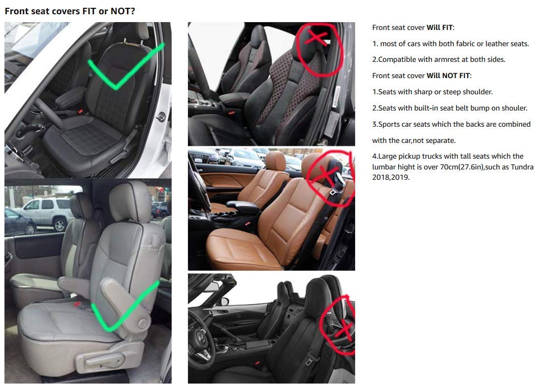 Premium OWL PU Leather Car Seat Covers Full Set - Waterproof 5-Seat Protection for Cars & SUVs (Black-Blue) | Includes 2 Lumbar Pillows, 2 Headrest Covers & Steering Wheel Cover | Perfect for Family Road Trips, Daily Commutes & Pet Protection