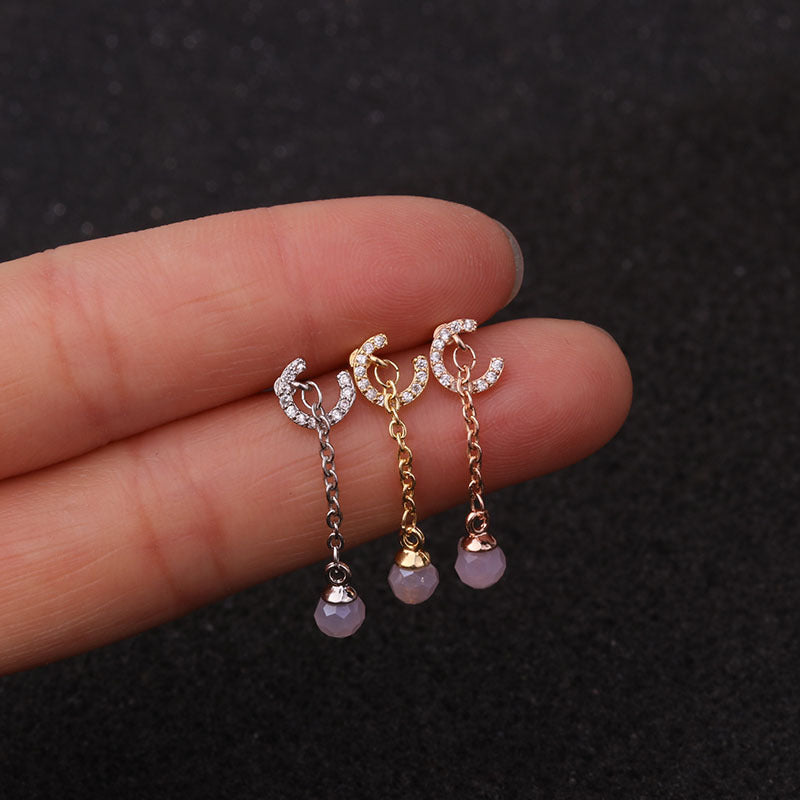 20G Grape Fruits Cartilage Dangle Stud Earrings for Women | Trendy Boho Jewelry Gift for Party, Wedding & Everyday Wear (HSPJ206)