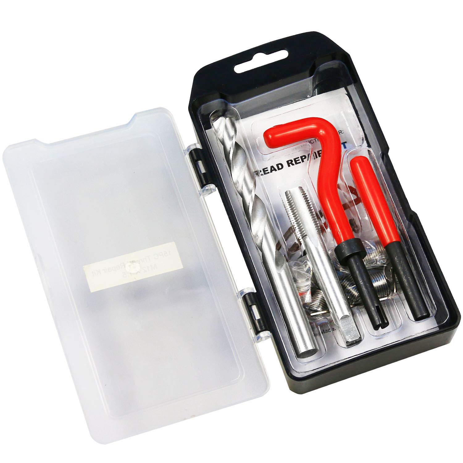 Highking M12 x 1.0 mm Thread Repair Kit - Automotive Thread Insert Tool Set for Damaged Bolt Hole Repair | Perfect for Car, Truck & Motorcycle Maintenance