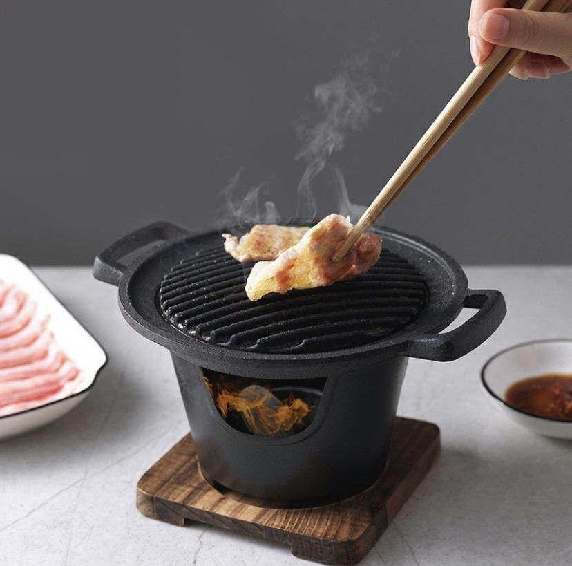 Korean BBQ Grill - Portable Mini Smokeless Indoor/Outdoor Electric Grill for Home, Camping & Party | Perfect for Korean BBQ, Meat, Vegetables & More