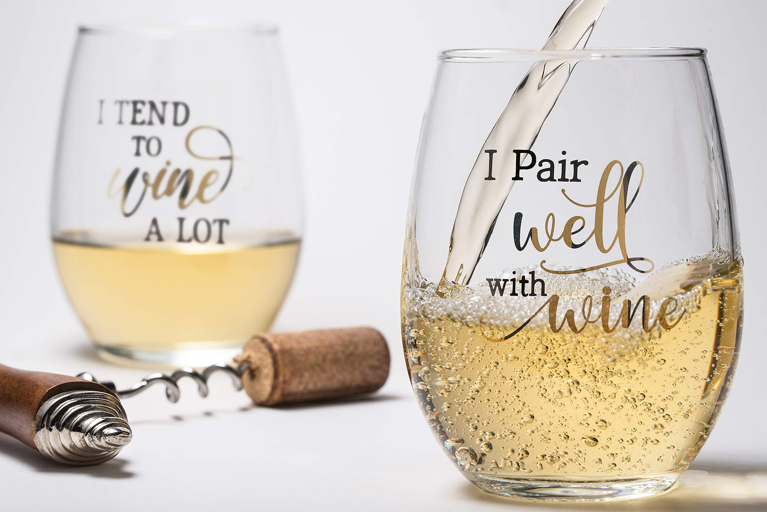 Lillian Rose Funny Wine Glass Set - 4.75