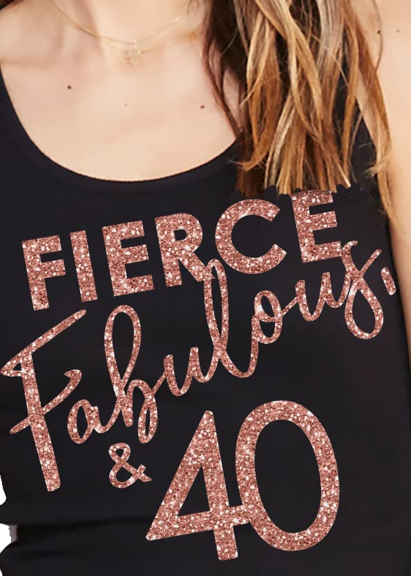 Black (Rose Gold Fierce Fabulous & 40)