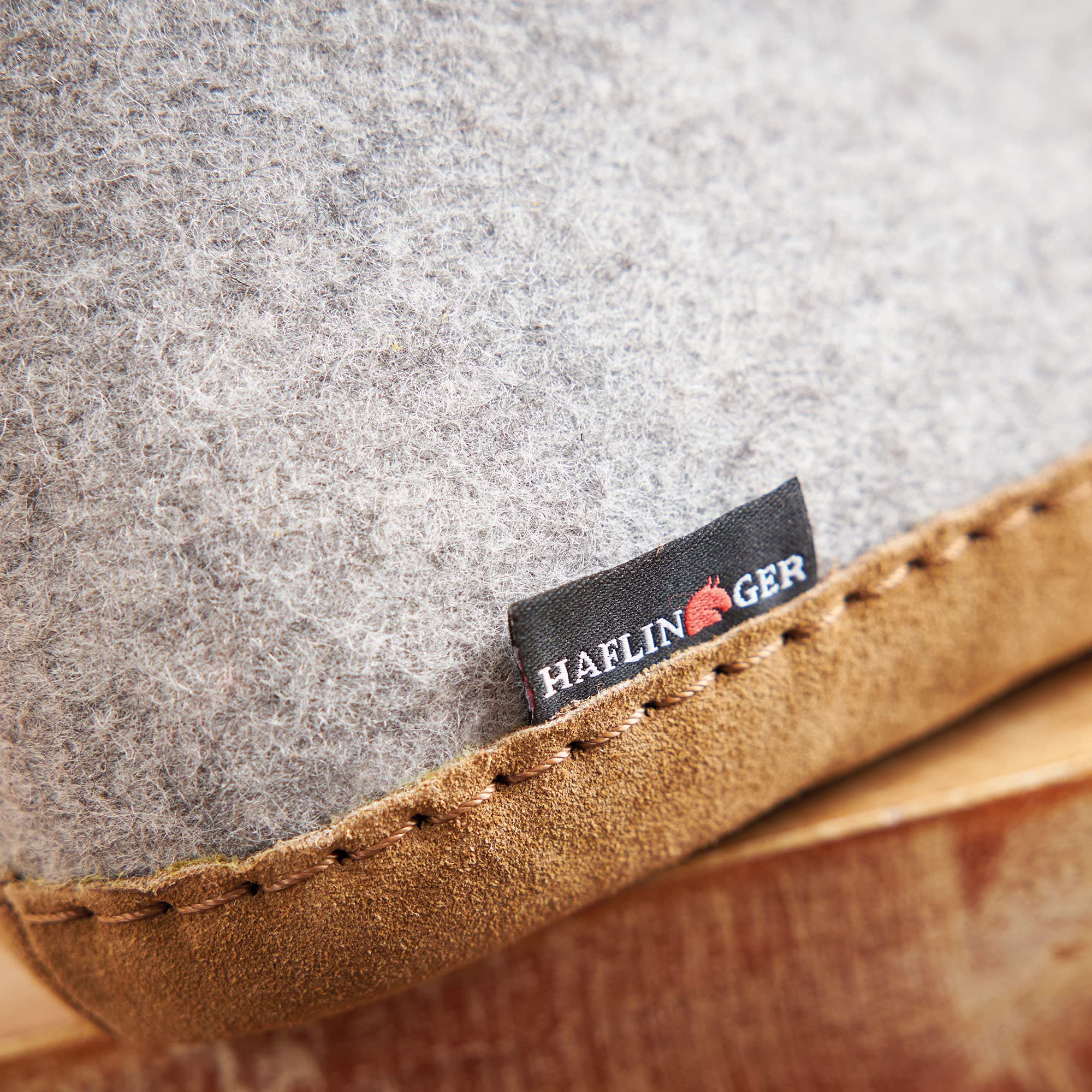 HAFLINGER Men's Wool Slippers - Comfortable Indoor/Outdoor House Shoes for Men - Perfect for Relaxing at Home, Lounging & Errands