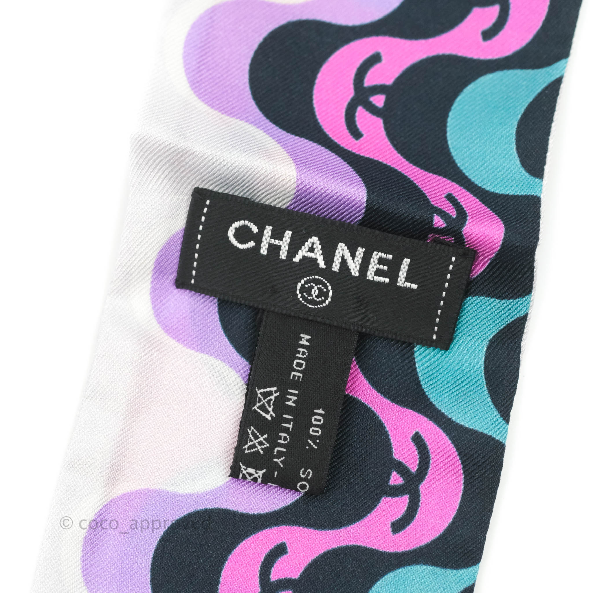 Chanel CC Silk Twilly Scarf - Luxury Designer Fashion Accessory for Women | Perfect for Handbags, Gifts & Elegant Outfits
