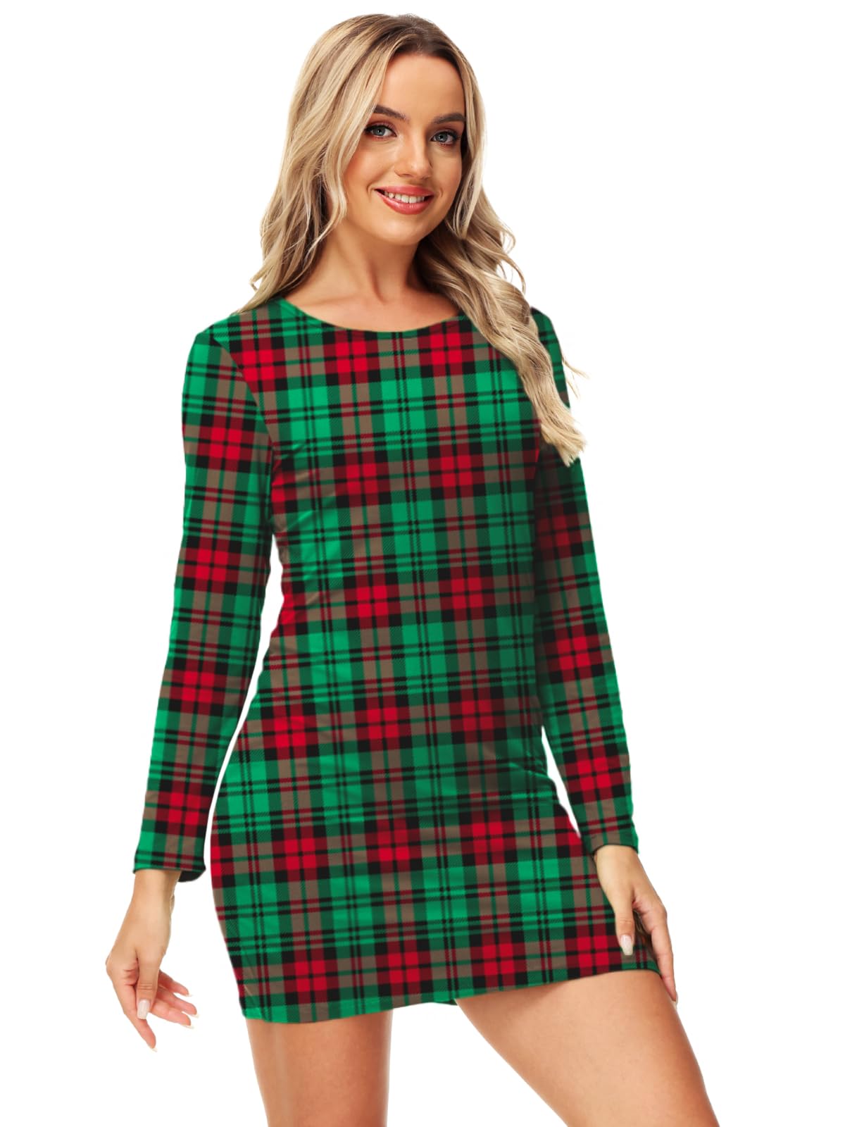 Deerose Women's Halloween & Christmas Costume Dress - Slim Fit Stretchy Bodycon Party Dress for Cosplay, Holiday Parties & Festive Events