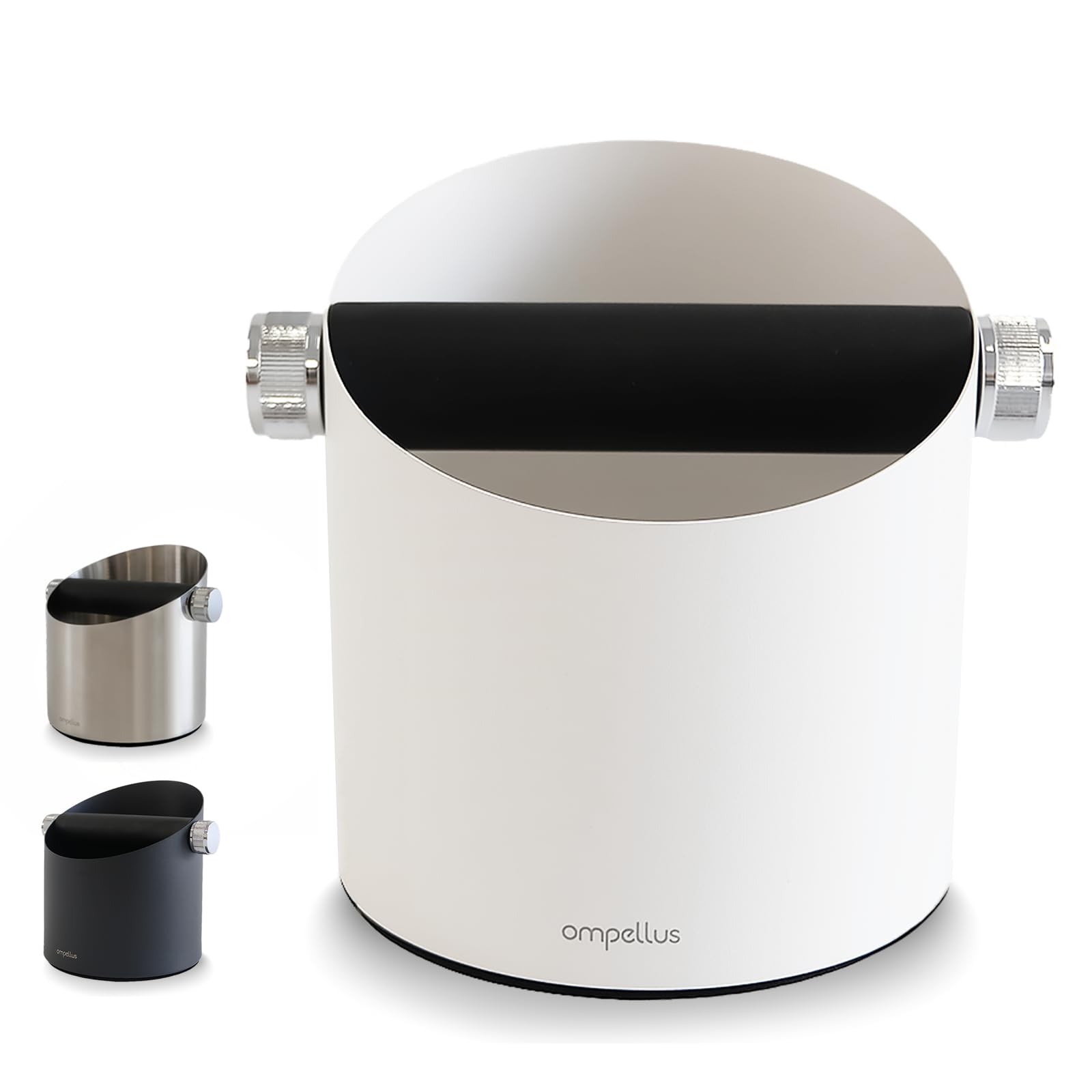 Premium Espresso Knock Box - Large Capacity, Non-Slip Base Barista Tool for Coffee Grounds - Essential Espresso Machine Accessory (White) - Perfect for Home Baristas & Coffee Shops