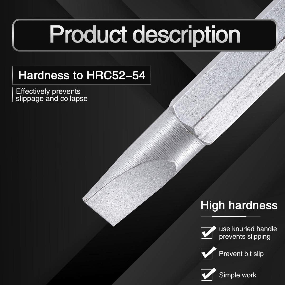 Dual-Purpose Flat Head & Phillips Screwdriver - 6mm Tip, 100mm Shank - Professional & Home Tool Kit Essential for DIY Projects, Furniture Assembly & Electronics Repair