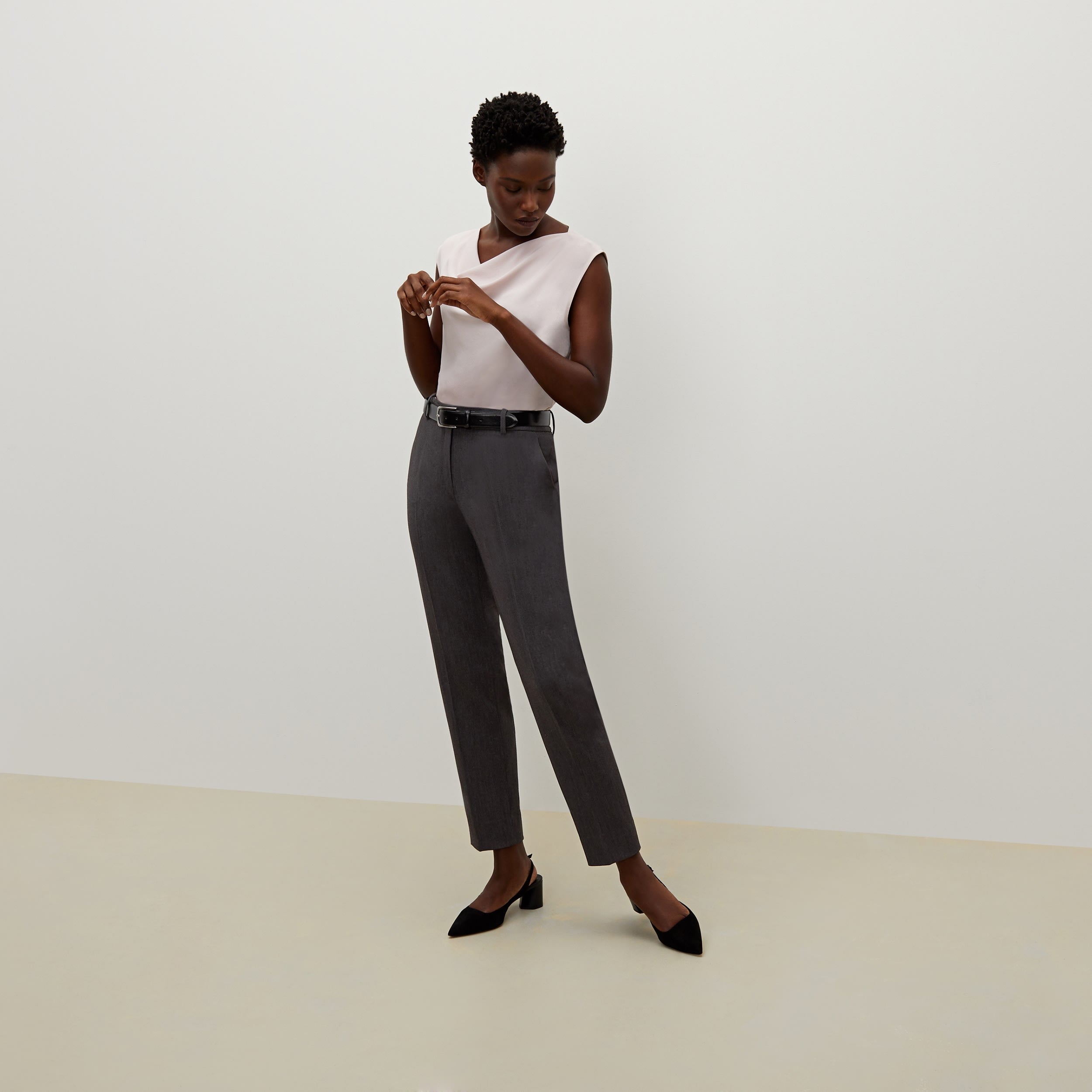 Mejia Light Twill Pants for Men - Comfortable Charcoal Casual Trousers | Perfect for Office, Travel & Everyday Wear