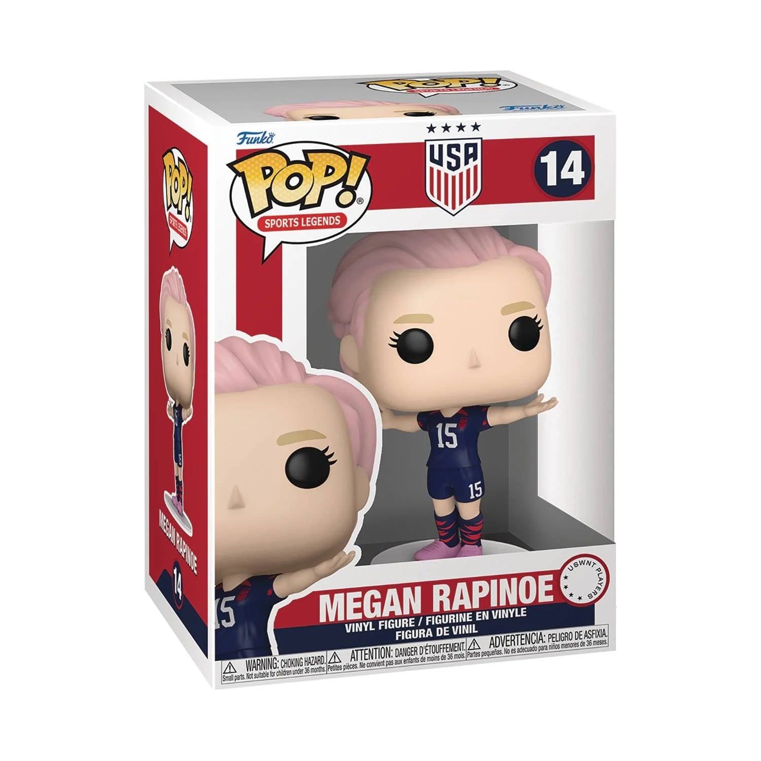 Megan Rapinoe Funko Pop Vinyl Figure - USWNT Soccer Star Collectible with Protector Case - Perfect for Sports Fans, Gift Ideas & Pop Culture Displays