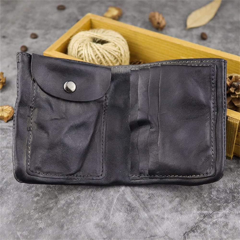 Vintage Handmade Genuine Leather Wallet - Multi-Card Holder with Coin Purse (17x10cm) | Retro Bifold Design for Men & Women | Perfect for Travel, Business & Everyday Use