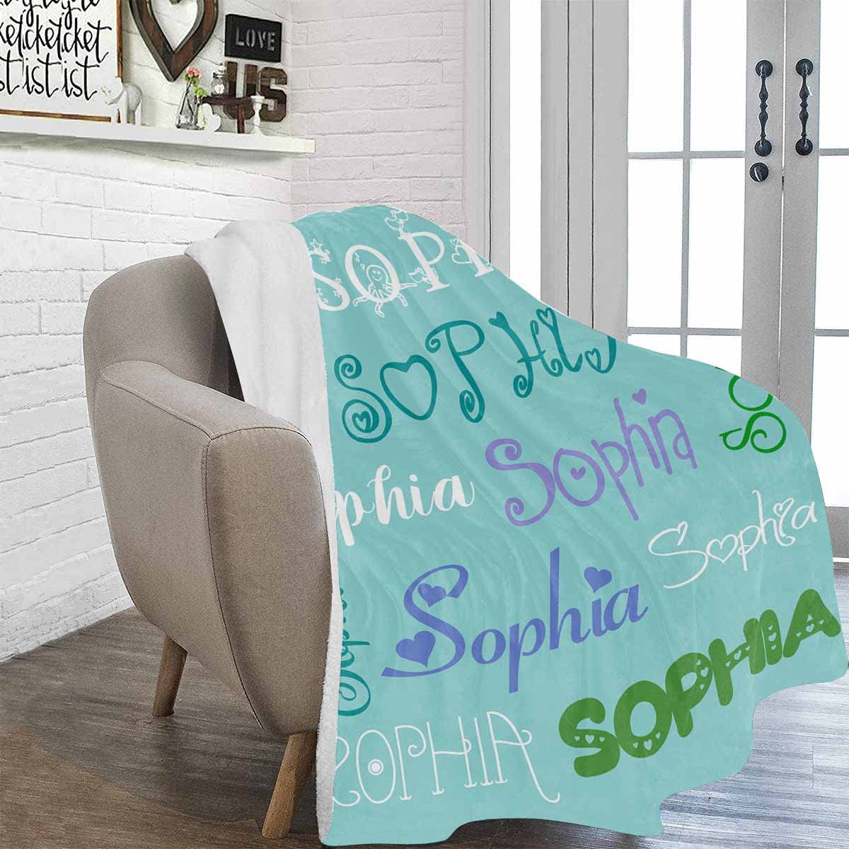 Personalized Name Flannel Throw Blanket - Custom Valentine's Day Gift for Boyfriend, Girlfriend, Couples - Super Soft Cozy Blanket for Men & Women (50