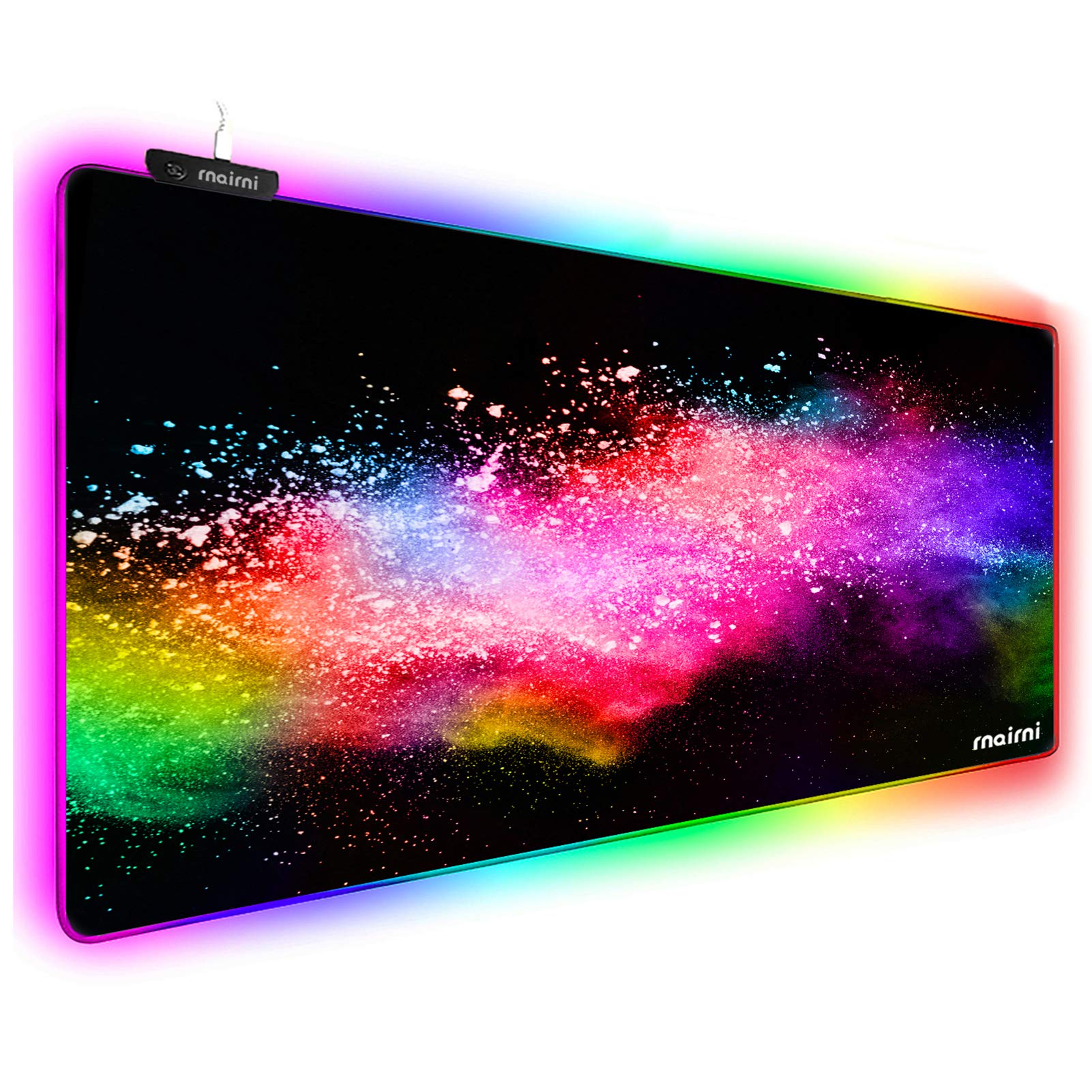 RGB Gaming Mouse Pad - Large Waterproof Mouse Mat with 10 Lighting Modes for PC Gamers & Office Use