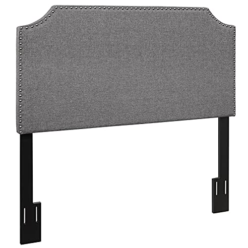 Brooklyn Full/Queen Fabric Headboard in Stone Gray - Modern Bedroom Decor for Cozy & Stylish Home