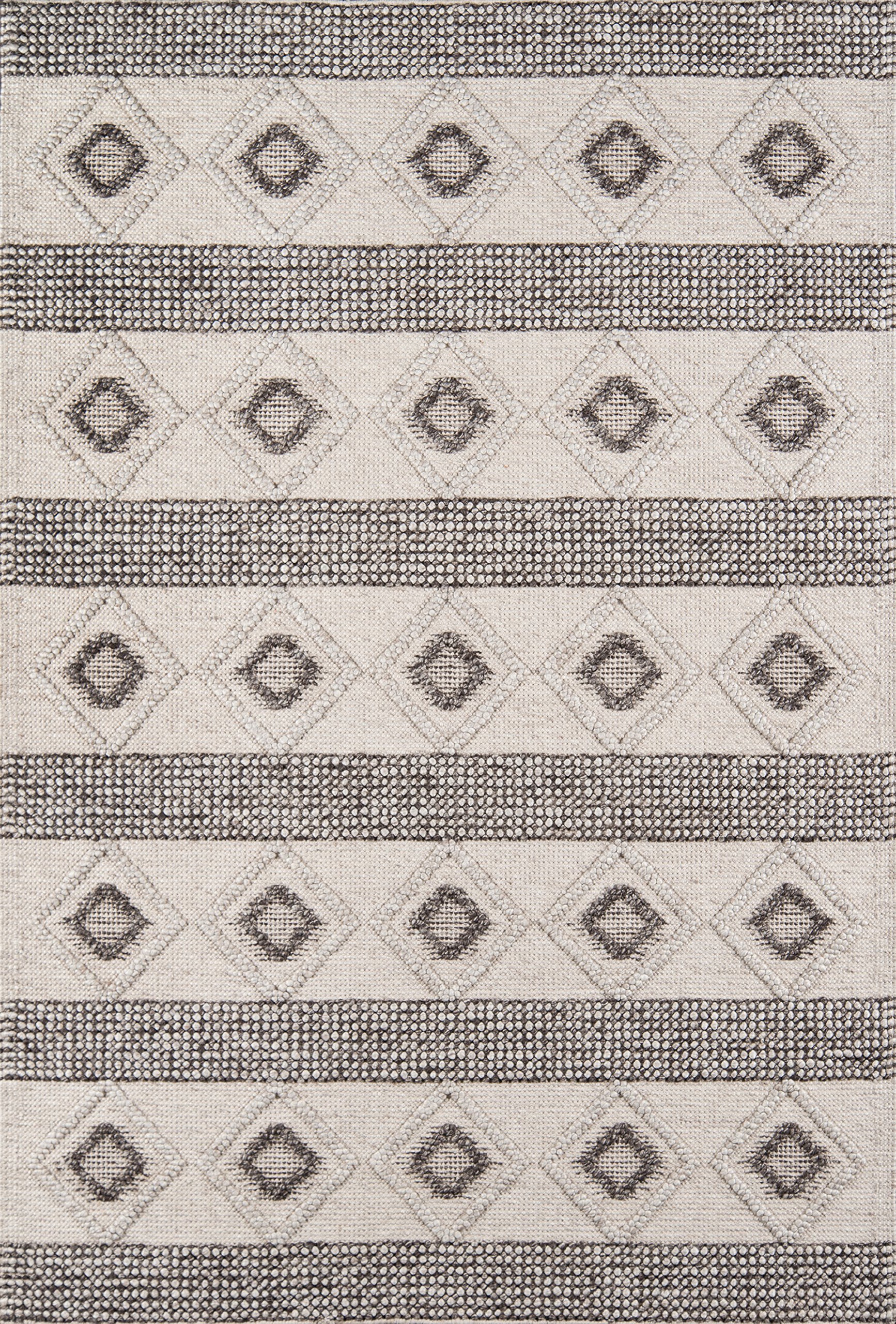 Momeni Andes Wool and Viscose Area Rug 3'x5' - Soft Beige Bohemian Rug for Living Room, Bedroom, or Office Decor