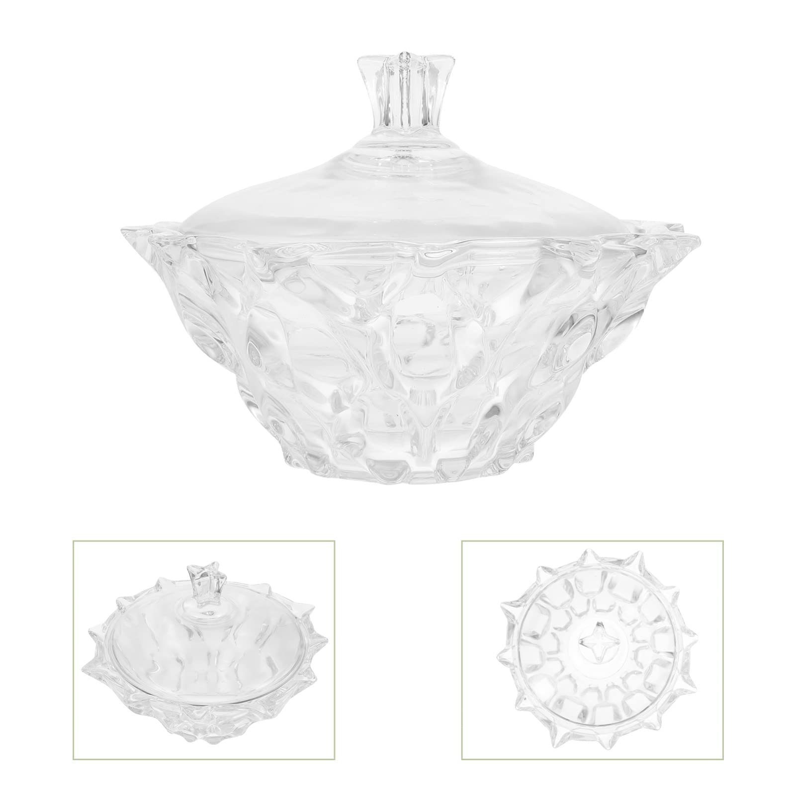 1 Piece Clear Glass Candy Jar - European Style Transparent Storage Canister for Sweets, Tea, Coffee, Spices | Airtight Household Glassware for Kitchen Pantry Organization & Decorative Countertop Display