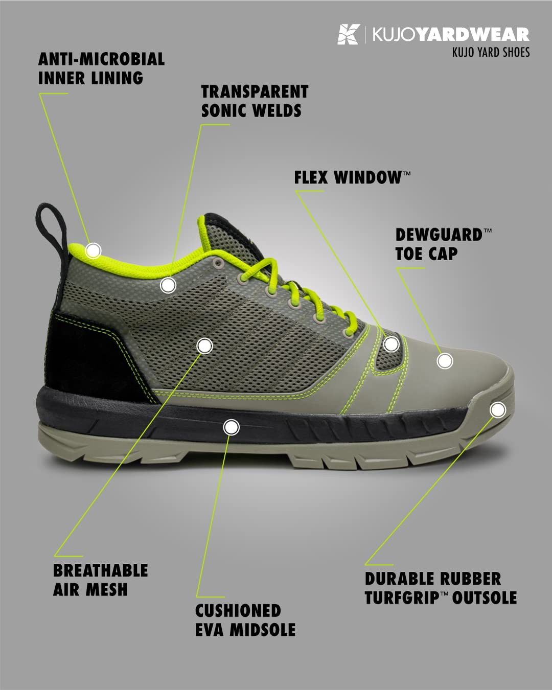 Waterproof Slip-Resistant Yard Shoes for Men & Women - Breathable Outdoor Work Shoes for Gardening, Hiking & Yard Work
