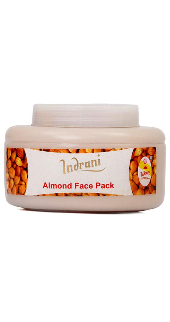 Indrani Almond Face Pack 250g - Natural Skin Brightening & Exfoliating Facial Scrub for Glowing Skin | Perfect for Daily Skincare Routine & Spa Treatments